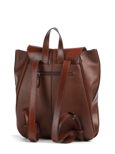 ELISABETTA Sac &agrave; dos en cuir MARRON - Sacs pour Femme