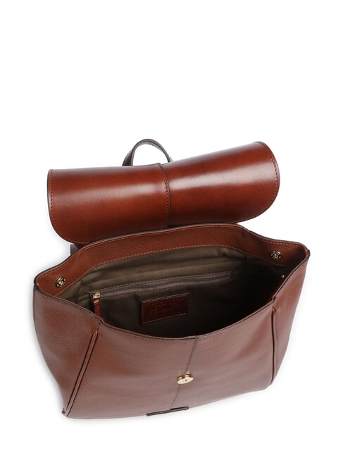 ELISABETTA Sac &agrave; dos en cuir MARRON - Sacs pour Femme