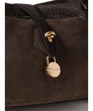 BORBONESE POCHE sac bandouli&egrave;re goudron - Sacs pour Femme - 4