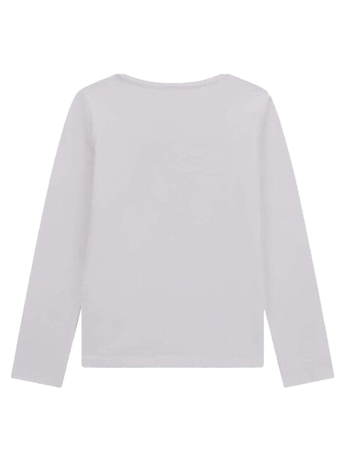 KIDS Chemise &agrave; manches longues m&eacute;tallis&eacute;e blanc pur - Tee-shirt enfant