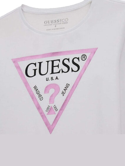 KIDS Chemise &agrave; manches longues m&eacute;tallis&eacute;e blanc pur - Tee-shirt enfant