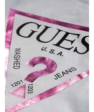 GUESS KIDS Chemise &agrave; manches longues m&eacute;tallis&eacute;e blanc pur - Tee-shirt enfant - 4