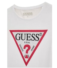 GUESS KIDS T-shirt &agrave; manches courtes avec strass blanc pur - Tee-shirt enfant - 3