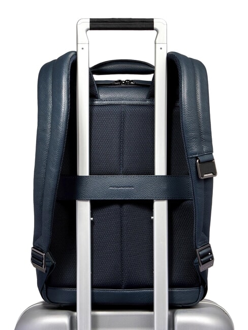 MODUS SPECIALE Sac &agrave; dos pour ordinateur portable 14 pouces, en cuir bleu - Sacs &agrave; dos pour ordinateur portable