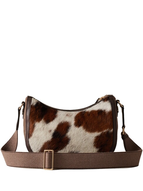 LUNA Sac en peau de poney naturel/cendre/cacao - Sacs pour Femme