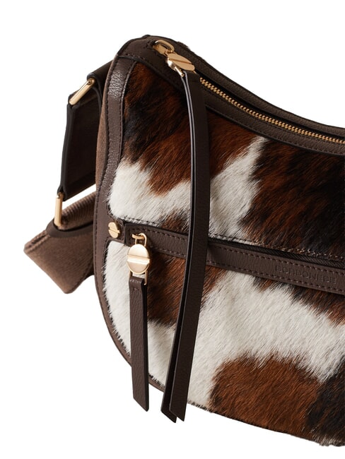 LUNA Sac en peau de poney naturel/cendre/cacao - Sacs pour Femme