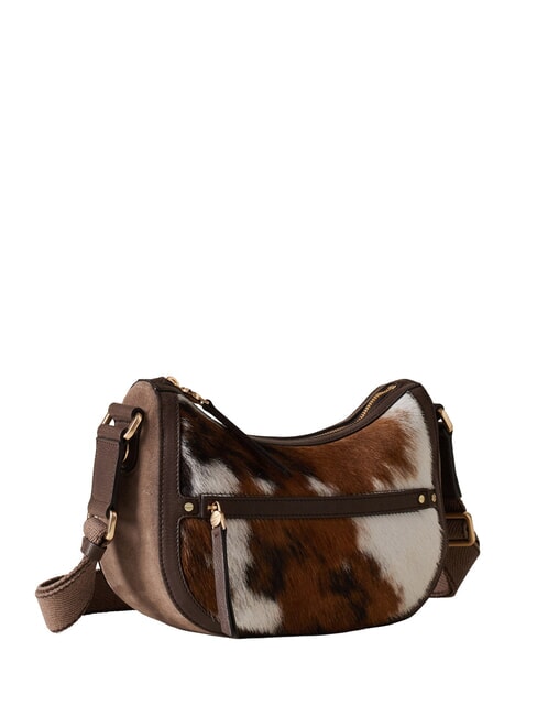 LUNA sac bandouli&egrave;re naturel/cendre/cacao - Sacs pour Femme