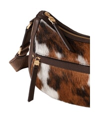 BORBONESE LUNA sac bandouli&egrave;re naturel/cendre/cacao - Sacs pour Femme - 4