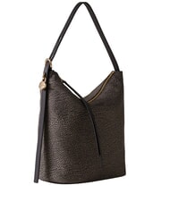 BORBONESE PRIVE Sac bandouli&egrave;re vertical goudron - Sacs pour Femme - 2