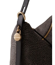 BORBONESE PRIVE Sac bandouli&egrave;re vertical goudron - Sacs pour Femme - 4