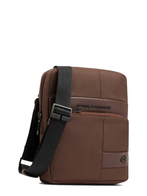 WOLLEM Sac iPad mini en tissu et cuir MARRON - Sacs en Bandouli&egrave;res pour Homme