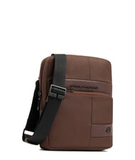 PIQUADRO WOLLEM Sac iPad mini en tissu et cuir MARRON - Sacs en Bandouli&egrave;res pour Homme - 2