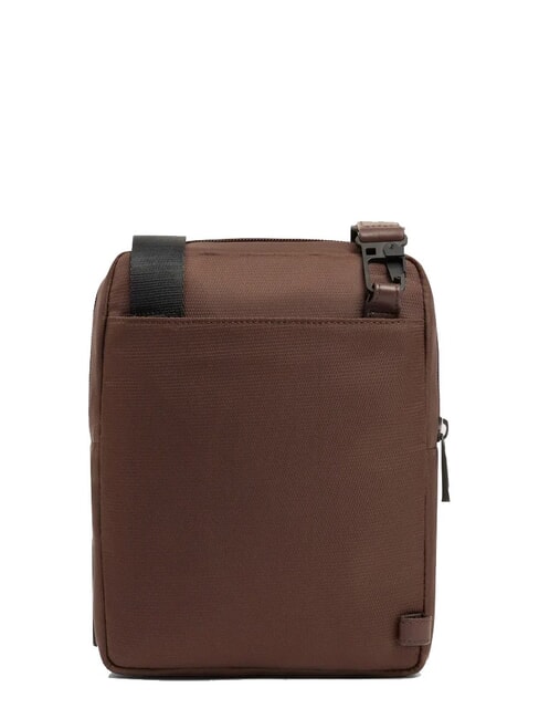 WOLLEM Sac iPad mini en tissu et cuir MARRON - Sacs en Bandouli&egrave;res pour Homme