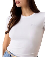 GUESS NEW MINI T-shirt &agrave; logo blanc pur - T-shirt - 4