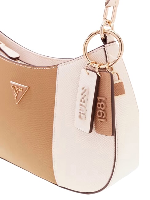 NOELLE 2 Sac &agrave; bandouli&egrave;re blanc cass&eacute;/beige - Sacs pour Femme