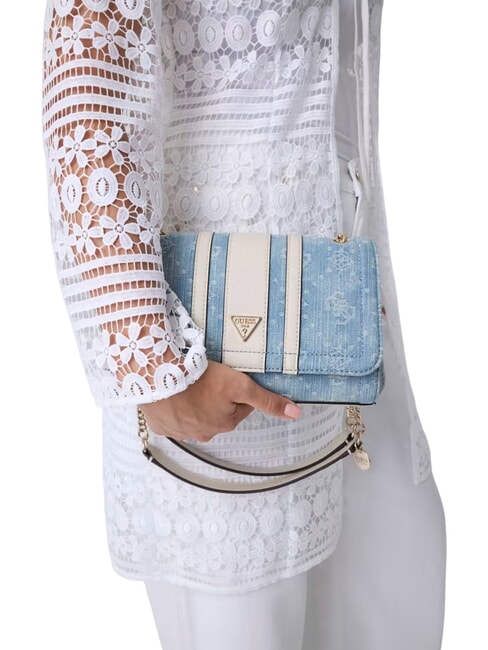 NOELLE 2 sac bandouli&egrave;re logo denim - Sacs pour Femme