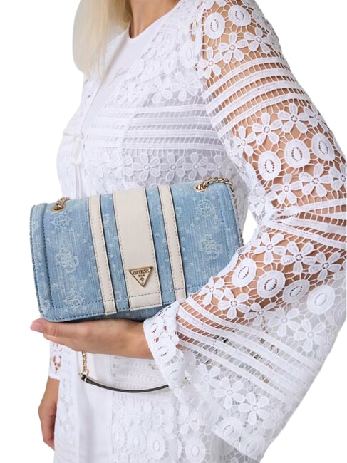 NOELLE 2 sac bandouli&egrave;re logo denim - Sacs pour Femme