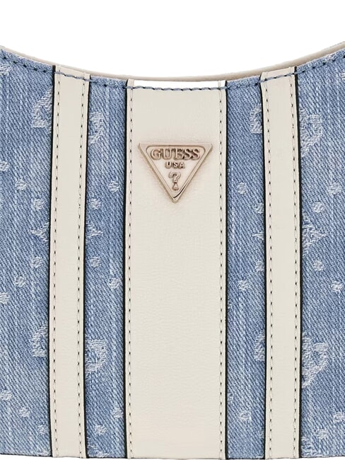 NOELLE 2 Sac bandouli&egrave;re ajustable logo denim - Sacs pour Femme