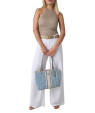 GUESS NOELLE 2 Sac cabas &agrave; double anse logo denim - Sacs pour Femme - 2
