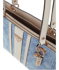 GUESS NOELLE 2 Sac cabas &agrave; double anse logo denim - Sacs pour Femme - 4