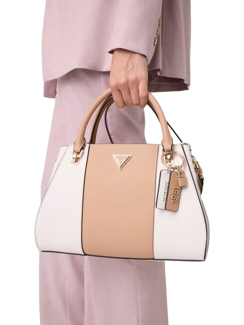 NOELLE 2  Mini sac &agrave; main, avec bandouli&egrave;re blanc cass&eacute;/beige - Sacs pour Femme