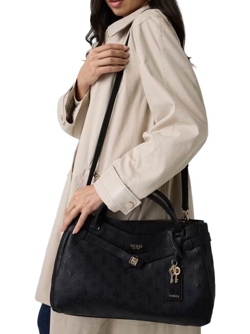 ELLA Sac &agrave; main avec bandouli&egrave;re logo noir - Sacs pour Femme