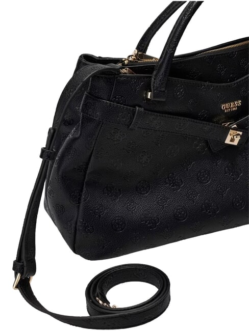 ELLA Sac &agrave; main avec bandouli&egrave;re logo noir - Sacs pour Femme
