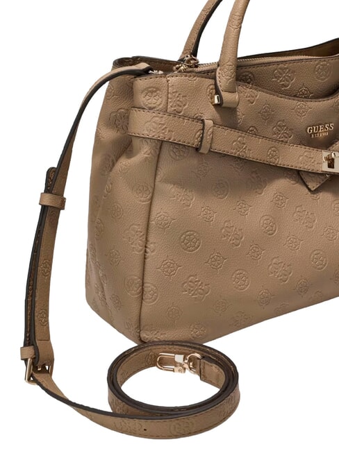 ELLA Sac &agrave; main avec bandouli&egrave;re logo beige - Sacs pour Femme