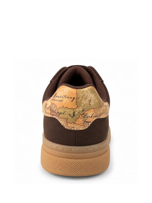 GEO Baskets marron fonc&eacute;/beige g&eacute;om&eacute;trique - Chaussures Femme