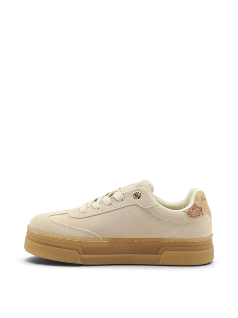 GEO Baskets en cuir beige / beige g&eacute;o - Chaussures Femme