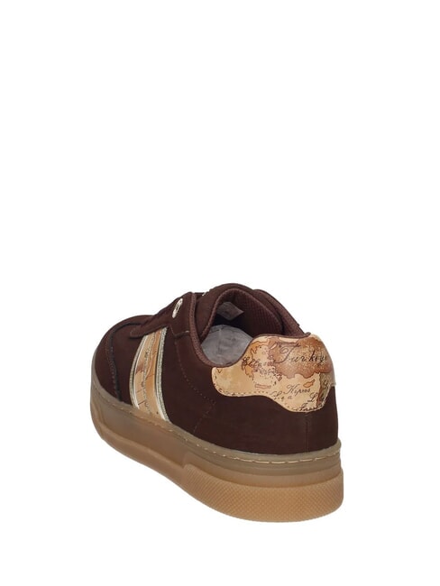 GEO Baskets marron fonc&eacute;/beige g&eacute;om&eacute;trique - Chaussures Femme