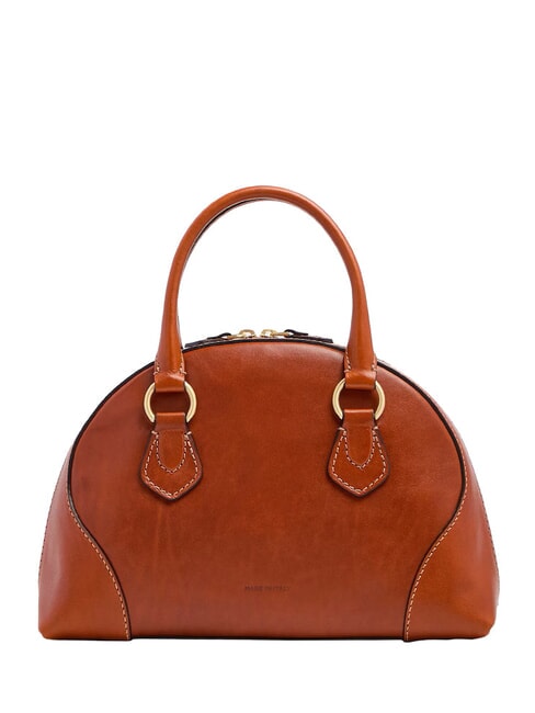 MAGDA Sac &agrave; main avec bandouli&egrave;re safran/or - Sacs pour Femme