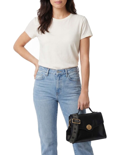 IRENE Sac bandouli&egrave;re en cuir black Gold - Sacs pour Femme