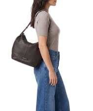 THE BRIDGE MARISA Sac bandouli&egrave;re en cuir moka &agrave; l'or - Sacs pour Femme - 2