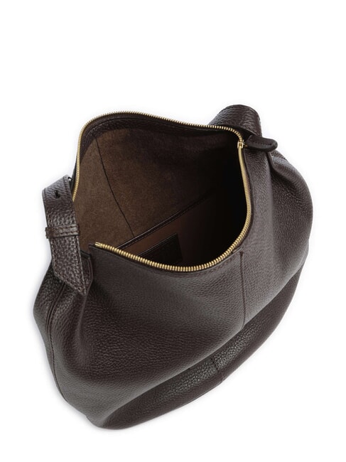 MARISA Sac bandouli&egrave;re en cuir moka &agrave; l'or - Sacs pour Femme