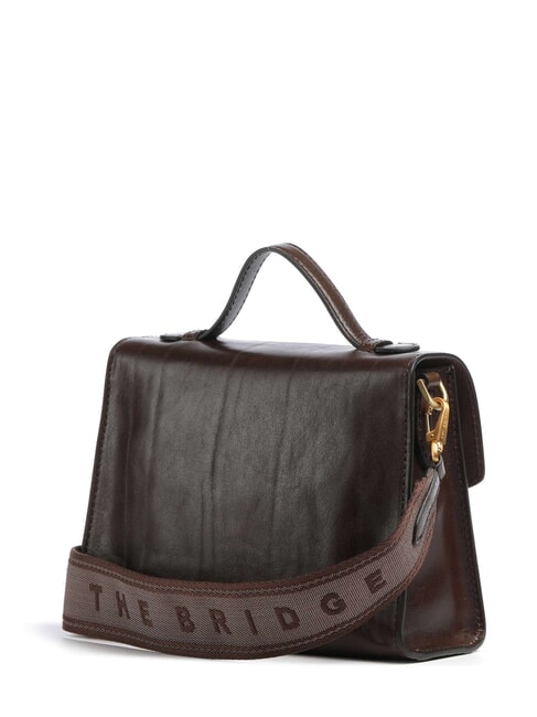 IRENE Sac bandouli&egrave;re en cuir moka &agrave; l'or - Sacs pour Femme