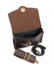THE BRIDGE IRENE Sac bandouli&egrave;re en cuir moka &agrave; l'or - Sacs pour Femme - 4