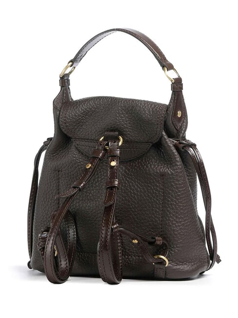 MARTINA Sac &agrave; dos en cuir martel&eacute; moka &agrave; l'or - Sacs pour Femme