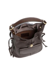 THE BRIDGE MARTINA Sac &agrave; dos en cuir martel&eacute; moka &agrave; l'or - Sacs pour Femme - 3