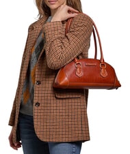 THE BRIDGE MAGDA Sac bandouli&egrave;re en cuir safran/or - Sacs pour Femme - 2