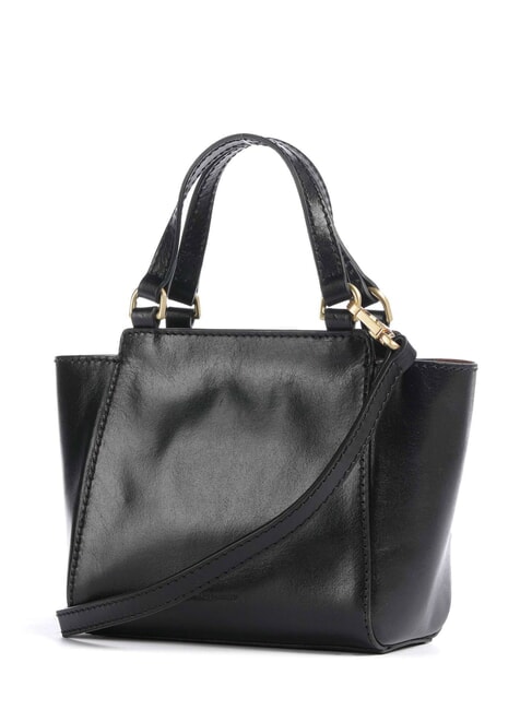 LUCREZIA Sac &agrave; main en cuir avec bandouli&egrave;re black Gold - Sacs pour Femme