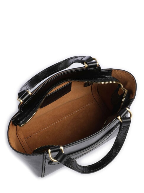 LUCREZIA Sac &agrave; main en cuir avec bandouli&egrave;re black Gold - Sacs pour Femme