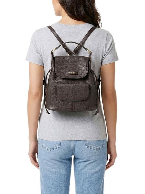 MARTINA Sac &agrave; dos en cuir martel&eacute; moka &agrave; l'or - Sacs pour Femme