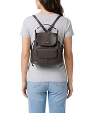 THE BRIDGE MARTINA Sac &agrave; dos en cuir martel&eacute; moka &agrave; l'or - Sacs pour Femme - 4