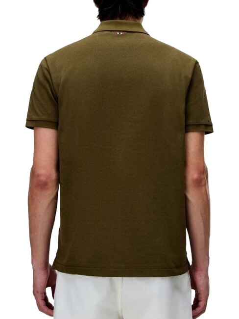 ELBAS 4 Polo en coton &agrave; manches courtes olive fonc&eacute; - chemise polo