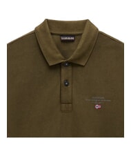 NAPAPIJRI ELBAS 4 Polo en coton &agrave; manches courtes olive fonc&eacute; - chemise polo - 4