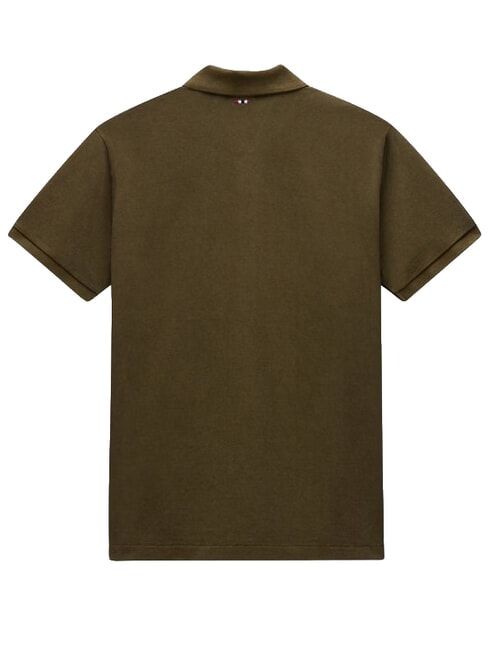 ELBAS 4 Polo en coton &agrave; manches courtes olive fonc&eacute; - chemise polo