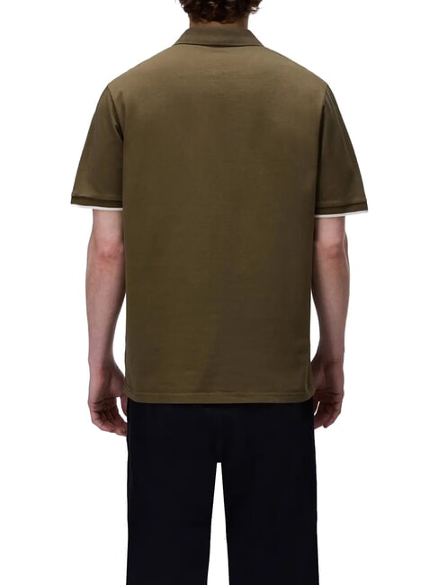 E-BADGE SS 1 polo &agrave; manches courtes olive fonc&eacute; - chemise polo