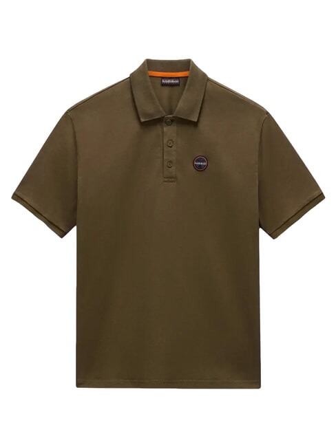 E-BADGE SS 1 polo &agrave; manches courtes olive fonc&eacute; - chemise polo