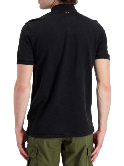 ELBAS 4 Polo en coton &agrave; manches courtes noir 041 - chemise polo